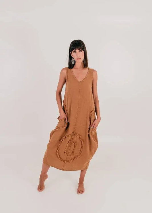 Vestido Malu Canela