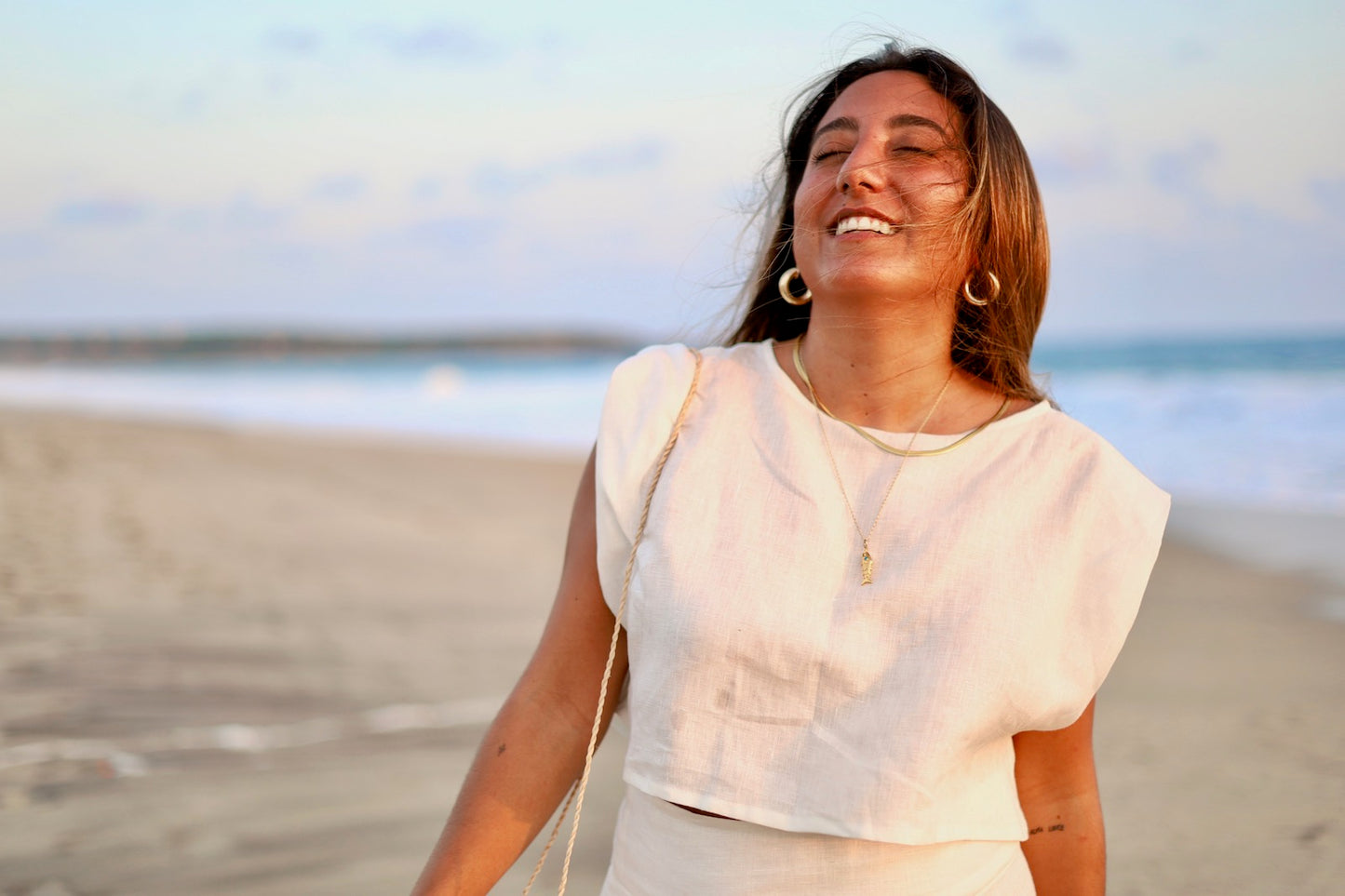 White Linen Blouse