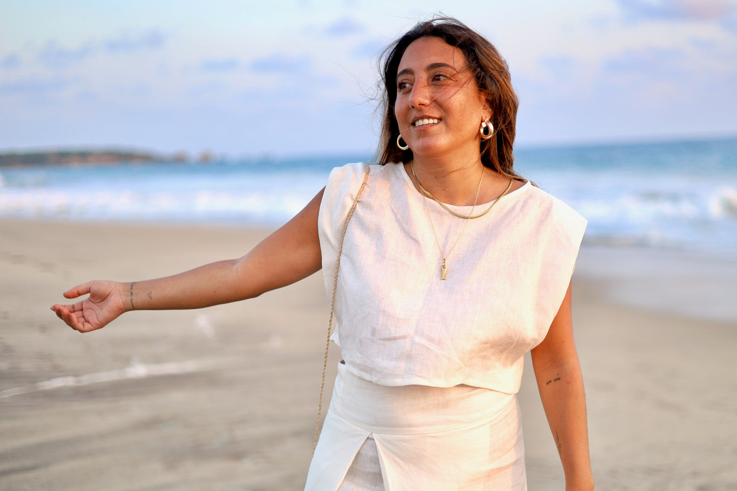 White Linen Blouse