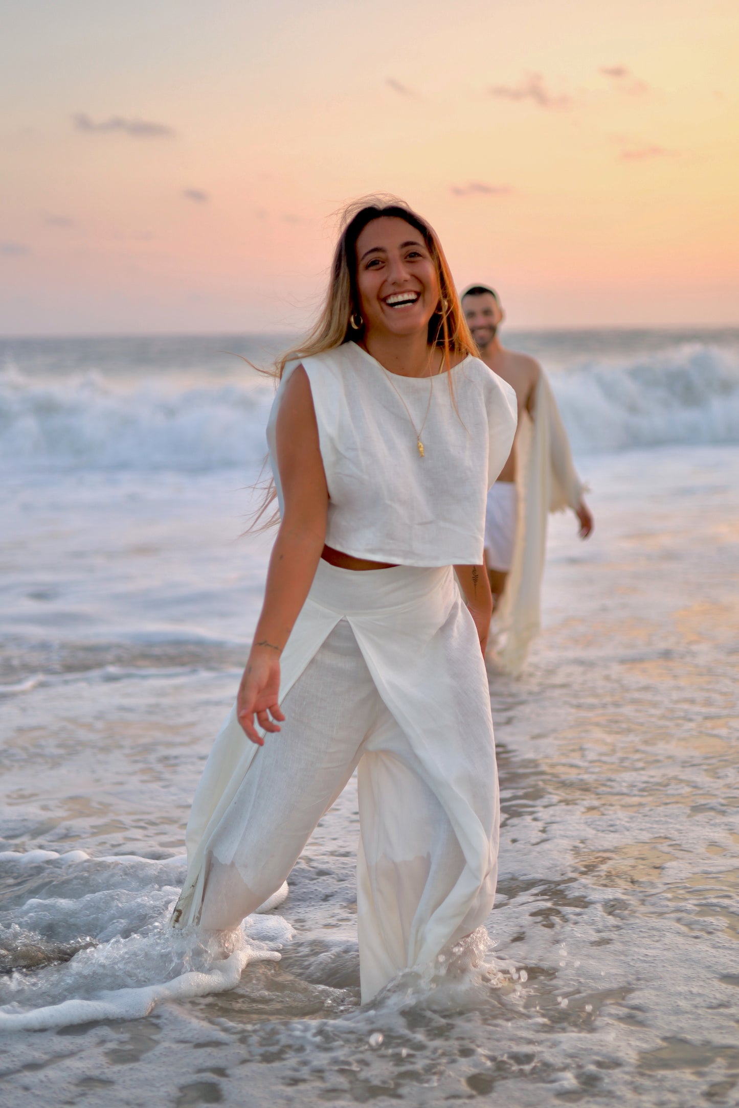 White Linen Blouse